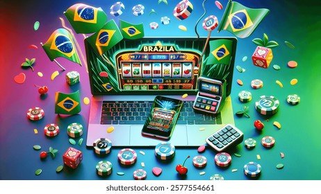laptop menampilkan laman eos77 platform sportsbook dan kasino online terbaik Indonesia